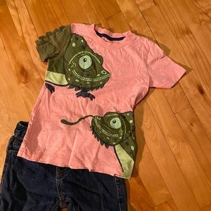 Pink lizard t-shirt size 4T kid